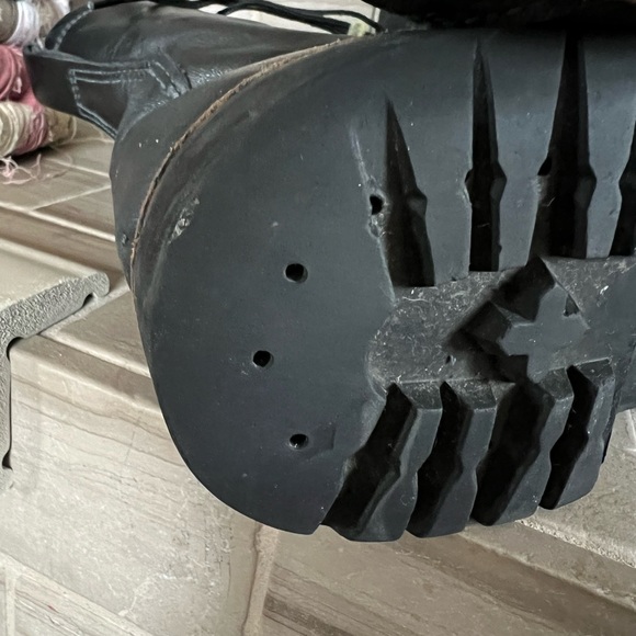 Leather Tactical Front Zip Steel Toe Boots Black Sz. 13w Vibram Soles UNBRANDED - Picture 10 of 10